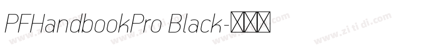 PFHandbookPro Black字体转换